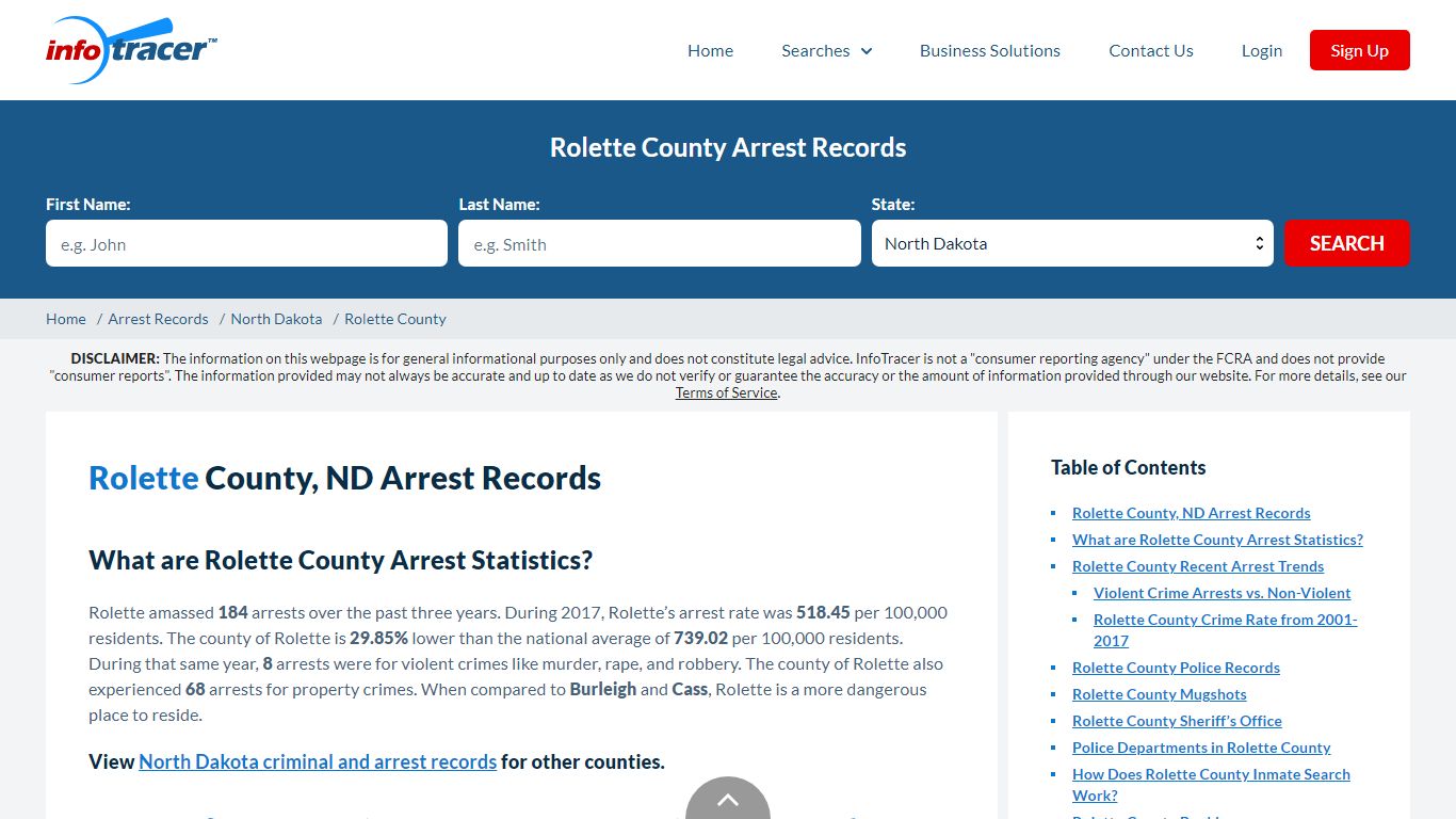 Rolette County, ND Arrests, Mugshots & Jail Records - InfoTracer