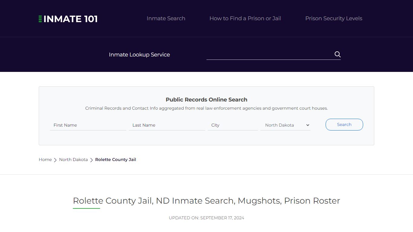 Rolette County Jail, ND Inmate Search, Mugshots, Prison Roster